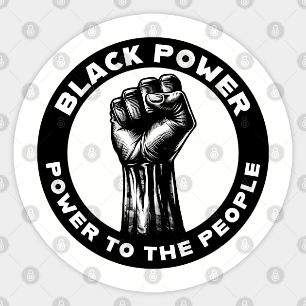 Black Power Sticker by UrbanLifeApparel